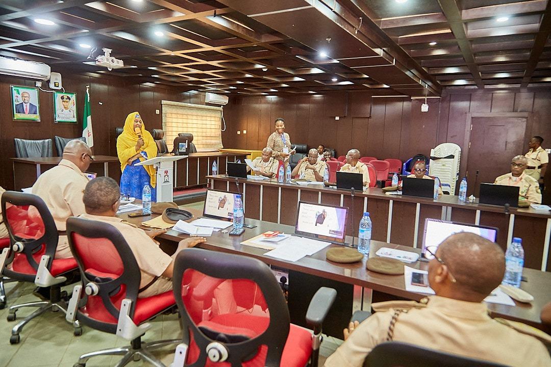 Dr Amina Bature, one of the facilitators, giving a presentation on Managing Health and Wellbeing towards Retirement at the NIS Pre-Retirement Training organized by Instinct resource Services Limited for potential retirees