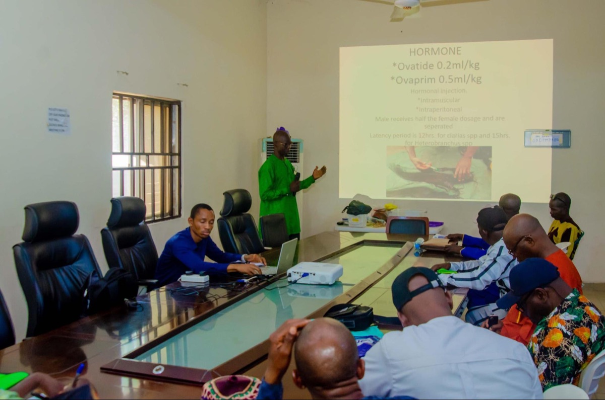 A section of participants during a fish farming session