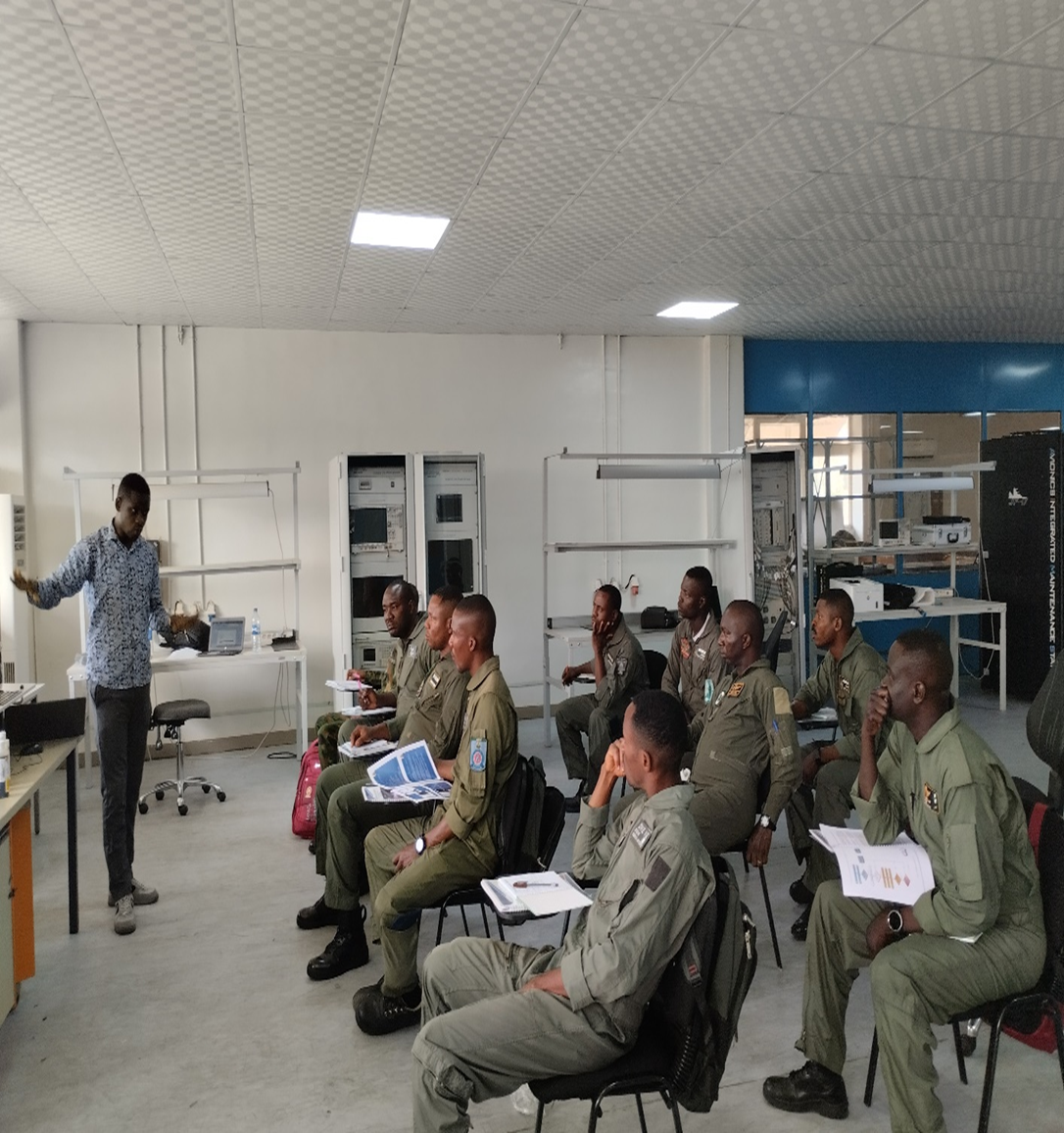 A section of participants receiving lecture during a training on the use of
Spectrometer Oil Analysis Equipment for the Personnel of the Nigerian Air Force.
