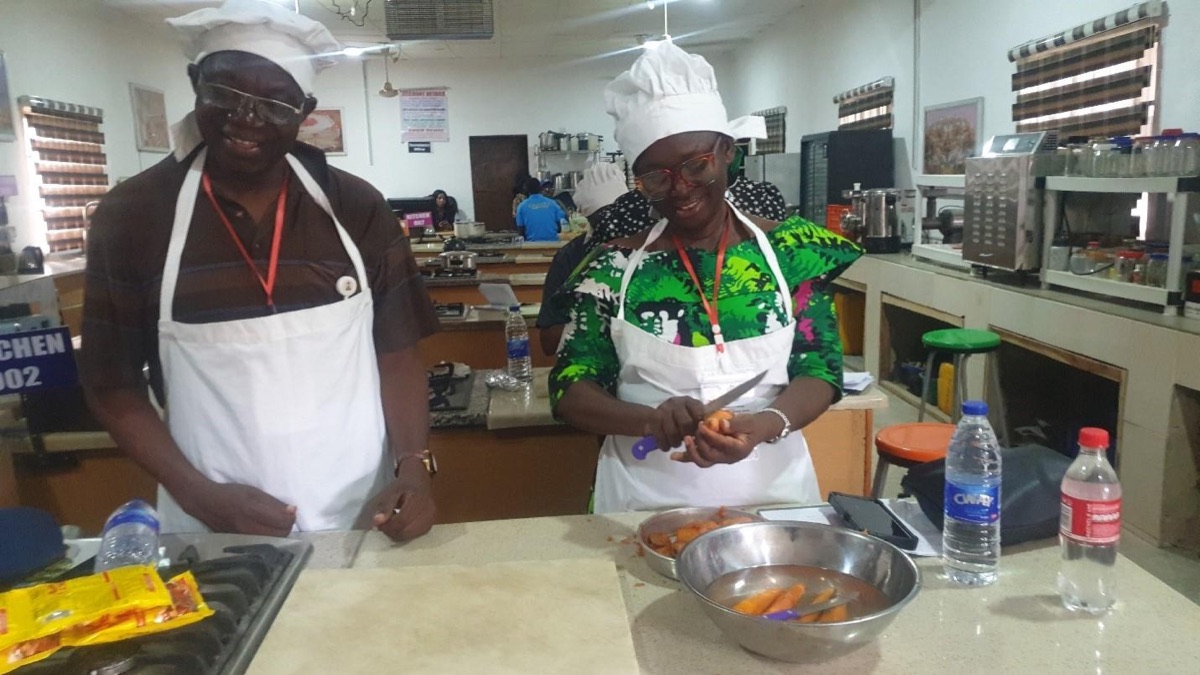 Another set of participants actively engaged during the practical session