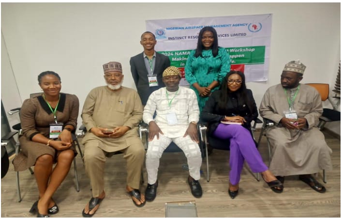 A group picture of some of the facilitators after a training session at the Pre-Retirement Workshop organized for the Nigerian Airspace Management Agency (NAMA).