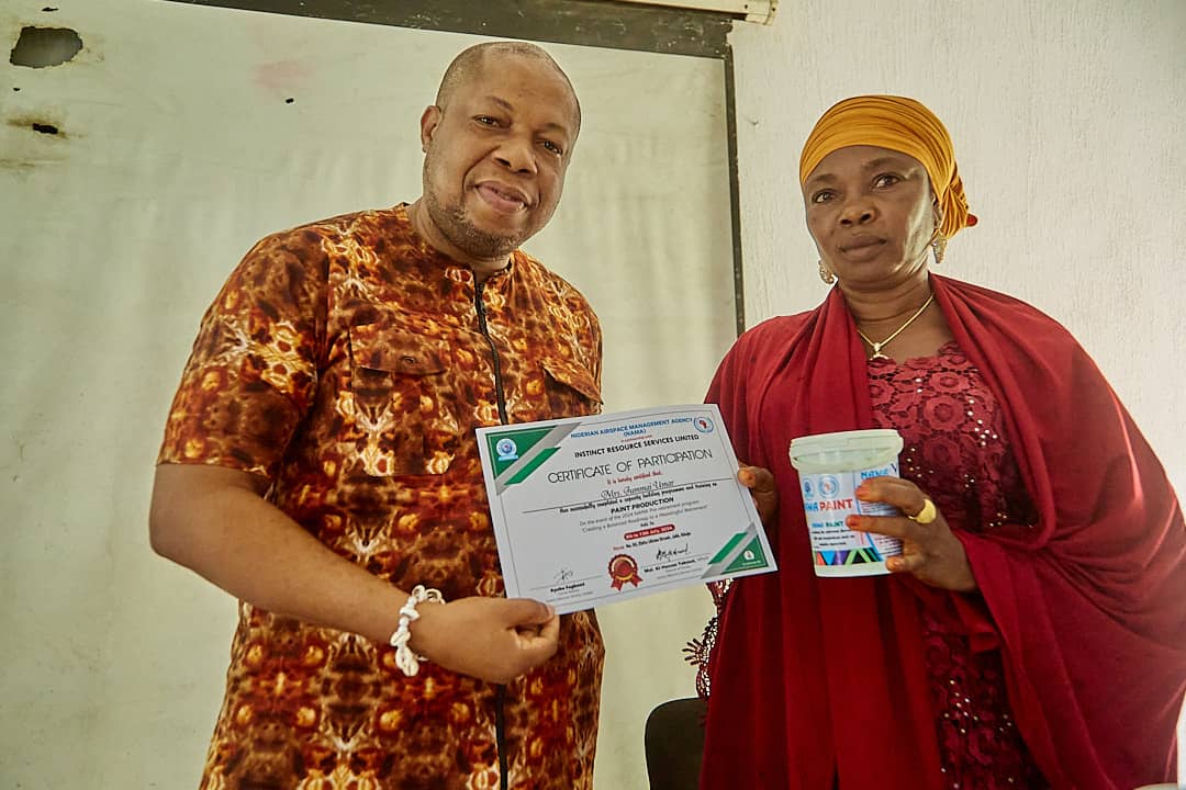 Presentation of certificates to participants of the Pre-Retirement Training organized for the Nigeria Airspace Management Agency.