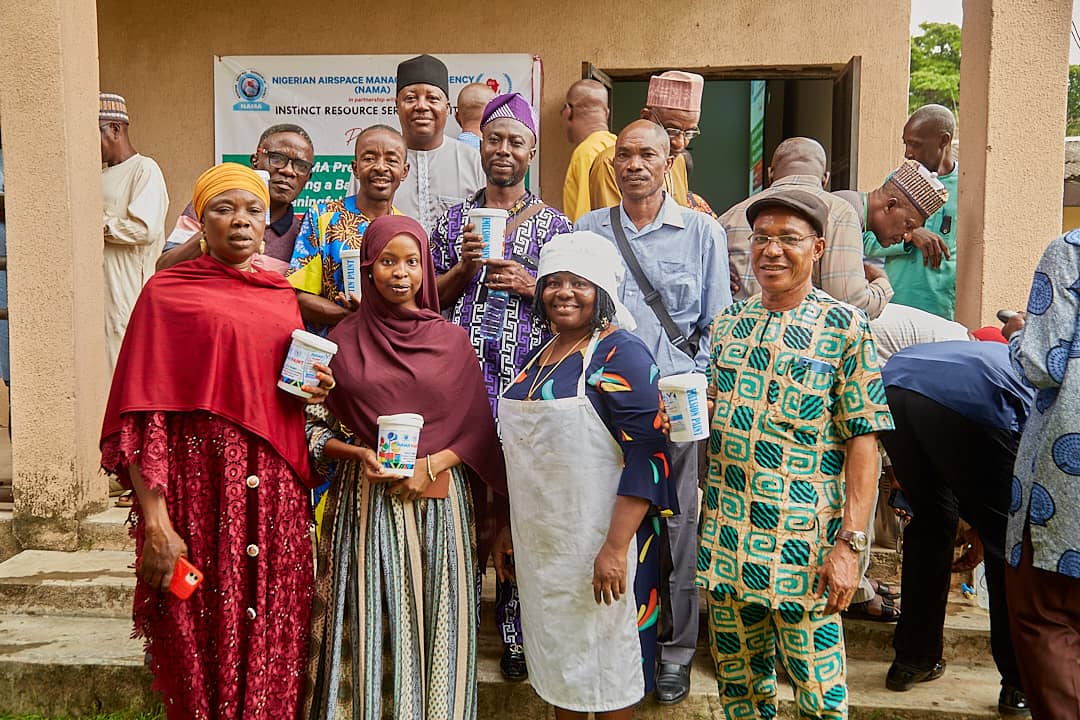 Participants of the paint production practical class at the Pre-retirement Workshop organized for the Nigerian Airspace Management Agency